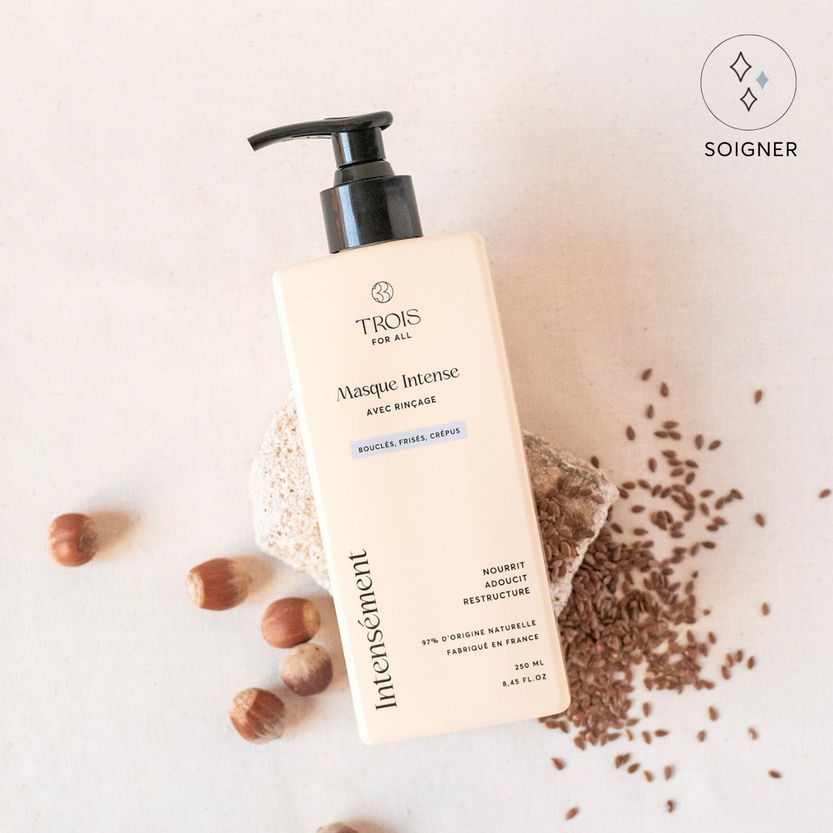 Masque Intense Ornela Paris pour cheveux bouclés, frisés et crépus