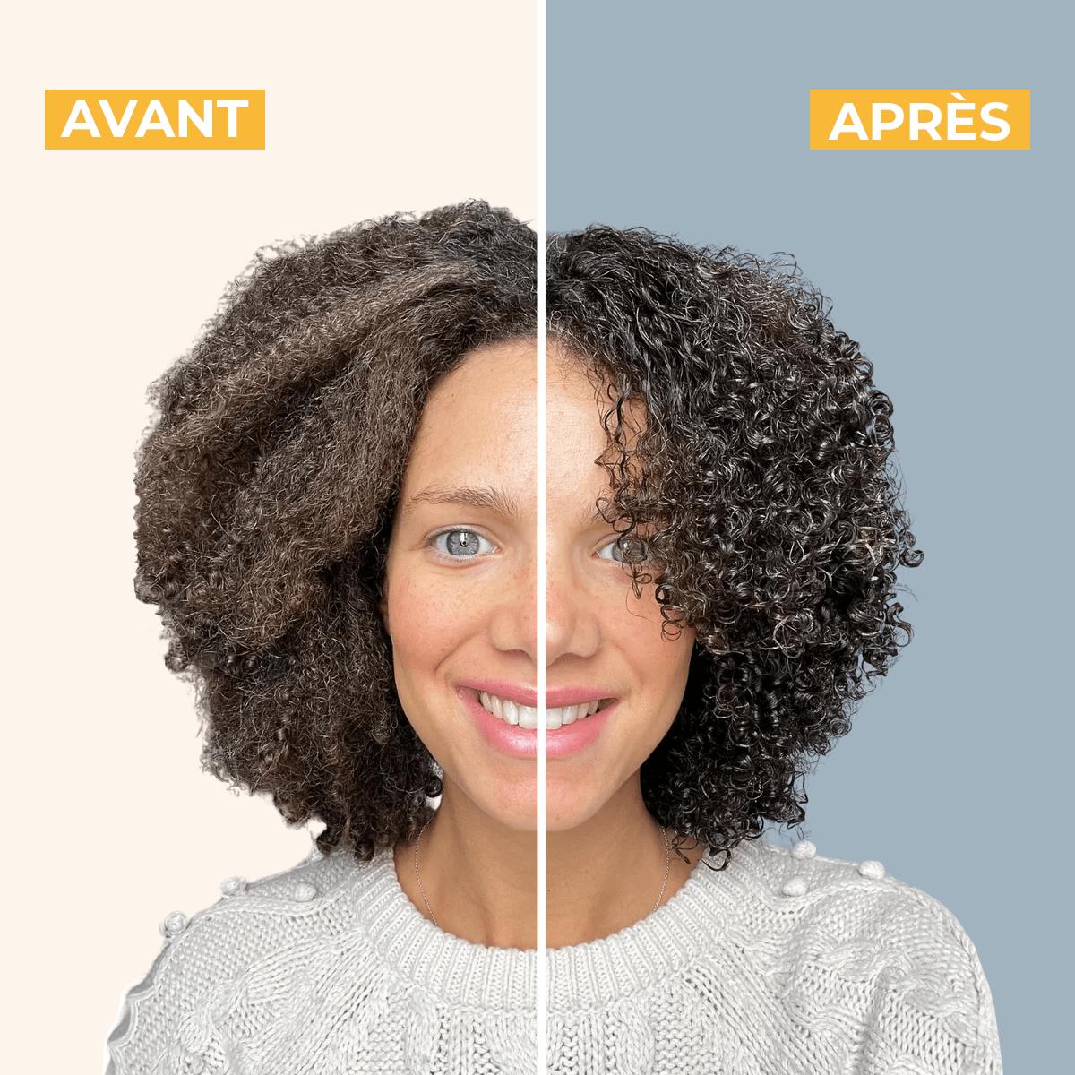 Rendu avant/après avoir utiliser le masque hydratant de Trois for All